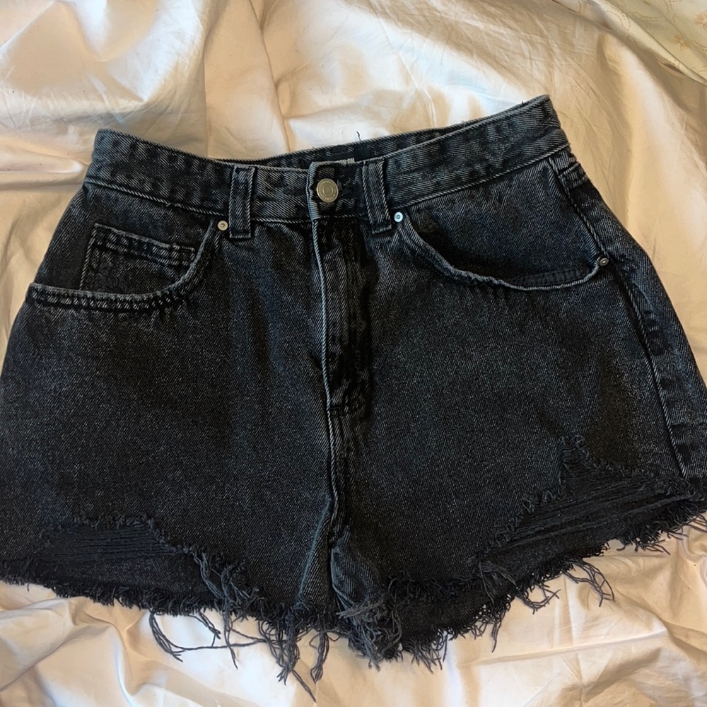 black cotton on jean shorts